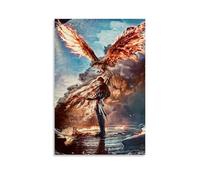 SHAMWZ Phoenix And Warrior Fantasy Art mural Impression d'image moderne Décoration de chambre familiale 20 x 30 cm