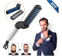 SHAN Netboat Lisseur Barbe et Cheveux Homme Multifonctionnel,Rapide Lisseur de Barbe Peigne,Lisseur Barbe pour Hommes