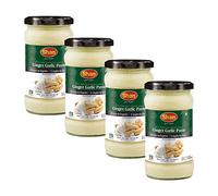 Shan Pâte à gingembre ail, 310 g, pâte de cuisson traditionnelle, gingembre et ail fraîchement moulu, convient aux végétariens, bocal hermétique en verre (lot de 4)