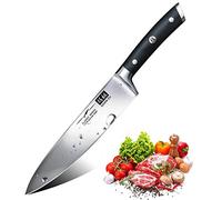 SHAN ZU 20CM Couteau de Cuisine Couteau de Chef Professionnel en Acier Inoxydable Couteau de Chef avec Manche en Bois