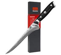 SHAN ZU Couteau à Désosser 18 cm, Couteau Filet de Sole en Acier Japonais 67 Couches Super Tranchant, Poignée G10, Couper les os et la viande - PRO Series