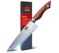 SHAN ZU Couteau de chef Couteau de cuisine en noyau d'acier en poudre américain S35VN 20CM Couteaux tranchants en 5 couches d'acier composite avec manche ergonomique - SEAGULL Série