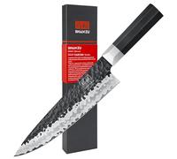 SHAN ZU Couteau de chef japonais, couteau de chef en acier à haute teneur en carbone 9Cr18MoV à 7 couches, couteau Gyuto professionnel super tranchant