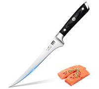 SHAN ZU Couteau à Filet 18cm, Couteau à Poisson Professionnel, Couteau Filet de Sole Couteau à Fileter Poisson en Acier Inoxydable Allemand - CLASSIC Series