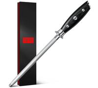 SHAN ZU Fusil à Aiguiser Couteaux 20cm en Acier, Aiguiseur Couteau de Cuisine