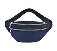 SHANBOYU Sac Banane Sac À Taille Imperméable du Pack De Taille pour Hommes Et Femmes avec 3 Poches À Fermeture Éclair Et Réglable pour Le Jogging De Randonnée en Cours D'Exécution Sportive-Bleu