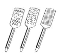 ShanBye Râpe Manuelle en Acier Inoxydable,3 PCS Zesteur Râpe à Fromage Manuelle Trancheuse avec Oeillet de Suspension Broyeur de Fromage pour Légumes Noix de Muscade Gingembre Chocolat