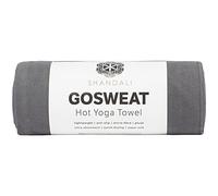 Shandali Bikram Serviette de Yoga Chaude - Daim - 100% Microfibre, Super absorbante, pour Tapis de Yoga - Exercice, Fitness, Pilates et équipement de Yoga - Gris - 67,3 x 182,9 cm