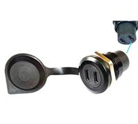 SHANFEILU Adaptateur USB 3.1 double Type C fileté fixe encastré connecteur USB-C 3.1 femelle vers femelle 10 Gbit/s noir avec housse anti-poussière