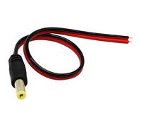 SHANFEILU DC5521 Lot de 2 câbles d'alimentation mâles 22 AWG 5 V 3 A CC 5,5 mm x 2,1 mm mâle vers fil nu pour caméra de sécurité Bande lumineuse LED 0,3 m