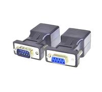 SHANFEILU Lot de 2 adaptateurs série RS232 DB9 vers RJ45 mâle DB9 vers RJ45 femelle et coupleur série DB9 femelle vers RJ45 femelle LAN Ethernet Cat5e Cat6