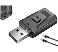 SHANFEILU USB Bluetooth 5.0 Adaptateur 4 en 1 émetteur Audio stéréo sans Fil Adaptateur récepteur avec 3,5 mm Aux à Bord Ordinateur AUX Télévision Haut-Parleur Système Audio à Domicile