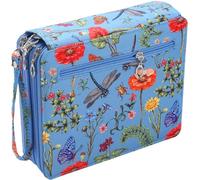 ShanGaiLi 150 Slots Colored Pencil Case/Multifonctionnel Grande Capacité Coloré Crayon Pouch Sac/Avec Zipper Crayon Titulaire Sac, kl-bleu, 20x24x5 cm, Style moderne