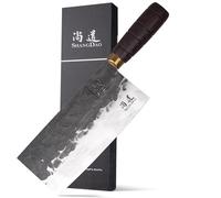 SHANGDAO 20.5 cm Couteau de couperet à viande, couteau de bouchers à main pour le couteau à carbone élevé en acier complet couteau de chef tang, couteau de cuisine professionnelle