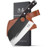 SHANGDAO Couteau à viande 19.5 cm, couteau de boucher pour la découpe de la viande, couteau hachoir en acier à haute teneur en carbone, couperets à légumes, For Home Kitchen and Restaurant