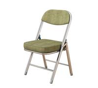SHANGDAOYU Chaise Pliante tapissée en Velours côtelé, Chaise Pliante à Structure métallique galvanisée for l'intérieur et l'extérieur, siège Commercial Portable, capacité de Charge de 200 kg(Green)