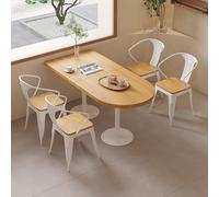 SHANGDAOYU Ensemble de Table à Manger 6 pièces for 4, Peut être utilisé séparément, 2 Tables à Manger et 4 chaises, Ensemble de dinette Peu encombrant for Salle à Manger, Restaurant, Petit Espace