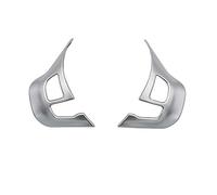 ShangDeLi Couvre-volant décoratif d'emblème de volant de voiture en ABS pour Peugeot 208, 2008 et 208 GTI, Argent Matte, 2 Pièces