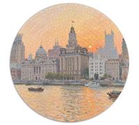 Shanghai Bund Puzzle 1000 Pièces Educa Jouet en Bois Divertissement Créatif De l'art De La Décoration Building Jeu Éducatif Challenge Toy Adultes & Enfants des 14 Ans 1000pcs (67.5x67.5cm)