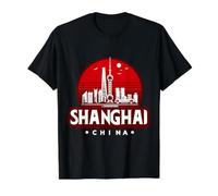 Shanghai China Souvenir de Ville Asiatique Chinoise Design Cool T-Shirt Graphique avec Valeur