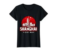 Shanghai China Souvenir de Ville Asiatique Chinoise Design Cool T-Shirt Graphique avec Valeur