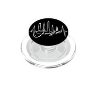 Shanghai Skyline Battement de Cœur Chine J'aime Shanghai PopSockets PopGrip pour MagSafe