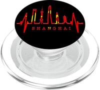 Shanghai Skyline Battement de Cœur Chine J'aime Shanghai PopSockets PopGrip pour MagSafe