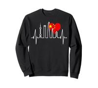 Shanghai Skyline Battement de Cœur Chine J'aime Shanghai Sweatshirt