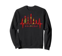 Shanghai Skyline Battement de Cœur Chine J'aime Shanghai Sweatshirt