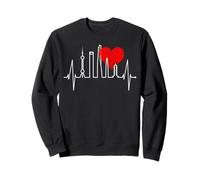 Shanghai Skyline Battement de Cœur Chine J'aime Shanghai Sweatshirt