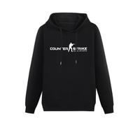 SHANGKEAI Gilbert Blackninva Counter Strike Printing Graphic Mens Sweatshirts Unisex Black Hooded 3XL