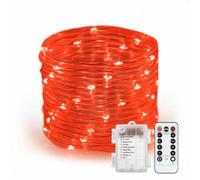 SHANJIA Guirlande Tube Lumineuse LED, imperméable à l'eau 8 modes batterie lumière de Noël, lumière de corde pour la décoration de Noël intérieure extérieure (Rouge, 22m/72ft 200LED)