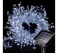 SHANJIA LED en forme de pétard, 8 modes LED imperméable à l'eau Cluster Light fil de cuivre Cluster Fire pétard Garland Fairy Tale Light Garden Wedding party decor (Blanc, 354.33Ft 3600L ED)