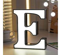 SHANJIA Lettres Lumineuses Signe, LED Marquee Alphabet Light Alphabet Light nightlight Allume le logo, 26 Alphabet Sign Pour Mariage, Anniversaire, fête, Décoration De Bar (E)