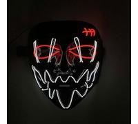 SHANJIA Masque d'Halloween, Masque d'éclairage, LED Light Up Scary Skull Mask pour Halloween Festival Cosplay Masquerade Carnival Party (Style 11)