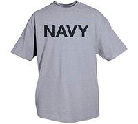shanjia Mens U.S. Navy P T Physical Training T Shirt Heather Grey XL