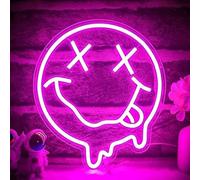 SHANJIA Neon Night Light, Smiley Neon Sign,Neon smile logo décoration murale acrylique Neon logo chambre à coucher Chambre d'enfants centre commercial Bar Party décoration de mariage (Style 2)