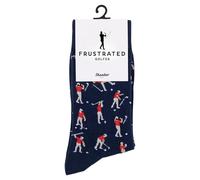 Shanker Chaussettes de Golf Drôles en Colère pour Hommes - Cadeau Amusant, 1 Paire, Bleu, Taille 9-12 UK