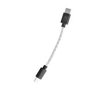 SHANLING Câble audio L3 de 12,7 cm / adaptateur son HiFi USB C vers C pour ampli de casque UA, câble audio blindé en feuille d'argent 24 AWG pour DAC, nylon tressé, anti-nœuds, anti-flexion