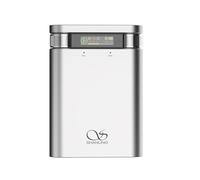 Shanling H2 Décodeur amplificateur de casque tout-en-un, Bluetooth 5.0, DAC 43198, USB XU208, sortie équilibrée 3,5 mm + 4,4 mm, écran avec batterie, lecture locale (argent)