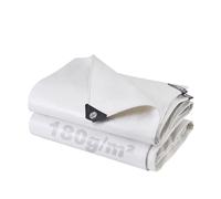 SHANNA Bâche de Protection Exterieur avec Oeillets, 2x3m 180 g/m² PE Bâche Voiture Piscine, Imperméable Résistante aux Déchirures UV Intempéries, Bâches Multiusage pour Meubles de Jardin, Blanc