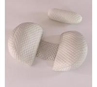 SHANNA Coussin de Grossesse pour Dormir, Coussin d'allaitement, Coton Oreiller de Grossesse de Soutien du Corps avec Housse Bambou Rafraîchissant Soyeux(Kaki & Grand)