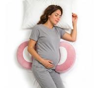SHANNA Coussin de Grossesse pour Dormir, CoussinFemme Enceinte, Coussin d'allaitement pour Le Dos, Les Hanches, Les Jambes, avec Housse Rafraîchissante (Rose)