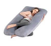 SHANNA Coussin de Grossesse pour Dormir, Oreiller de Corps Complet | Coussins de Maternité Ergonomique Soutien pour Le Dos, Hanches et Jambes des Femmes Enceintes, avec Une Housse en Lavable
