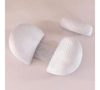 SHANNA Coussin de Grossesse pour Dormir, Oreiller de Corps Complet | Coussins de Maternité Ergonomique Soutien pour Le Dos, Hanches et Jambes des Femmes Enceintes, avec Une Housse en Lavable