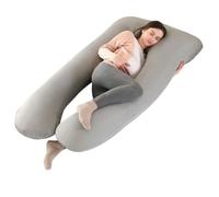 SHANNA Coussin de Grossesse pour Dormir, Oreiller de Corps Complet | Coussins de Maternité Ergonomique Soutien pour Le Dos, Hanches et Jambes des Femmes Enceintes, avec Une Housse en Lavable