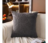 SHANNA Extensible Housse de Canapé 3 Places, Universelle Housse Canape Protection Chat Chiens Griffures, Housse de Coussin et Siège Résistante à l'usure (Feuilles Grises, Housse Oreiller)