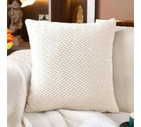 SHANNA Extensible Housse de Canapé 3 Places, Universelle Housse Canape Protection Chat Chiens Griffures, Housse de Coussin et Siège Résistante à l'usure (Tissage Blanc, Housse Oreiller)