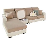 SHANNA Extensible Housse de Canapé 3 Places, Universelle Housse Canape Protection Chat Chiens Griffures, Housse de Coussin et Siège Résistante à l'usure (Tissage Chameau, Housse 2 Places)