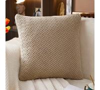 SHANNA Extensible Housse de Canapé 3 Places, Universelle Housse Canape Protection Chat Chiens Griffures, Housse de Coussin et Siège Résistante à l'usure (Tissage Chameau, Housse Oreiller)